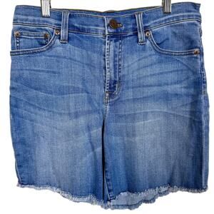 J. Crew Lookout Highrise Jean Shorts Size 28 Cutoff Medium Blue EUC